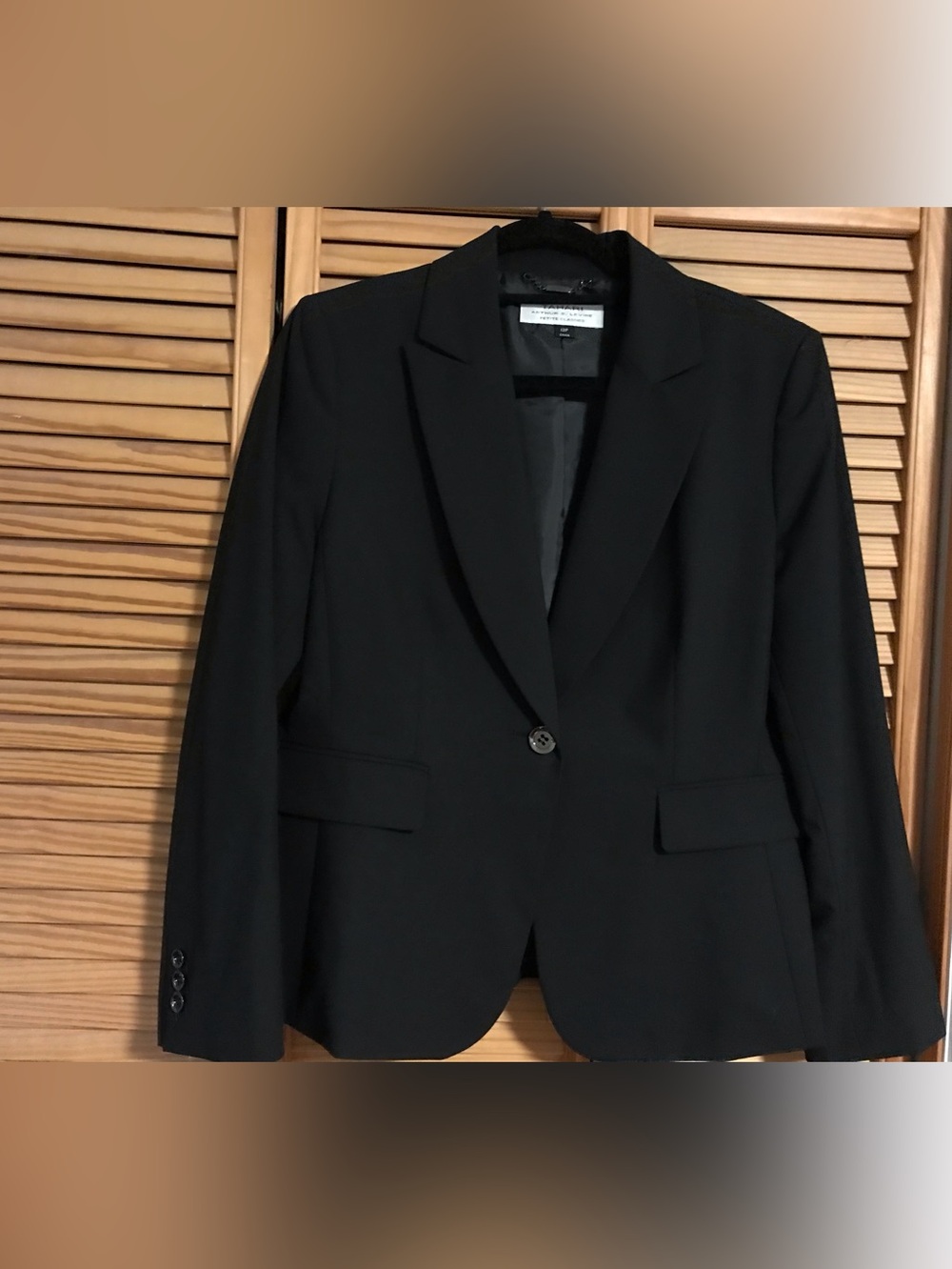 Classic Women's Single-Button BlazerTailored Suit Jacket, Sz 12P